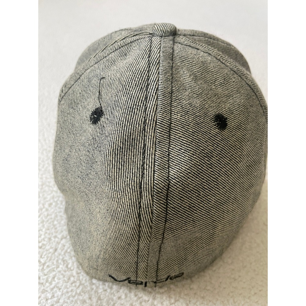 Estate LA Mens OSFM Snapback Hat Grey Verde Leaf Embroidered Denim Streetwear - Picture 10 of 13